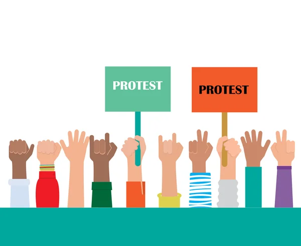 Politiek. Protest vlag Banner — Stockvector