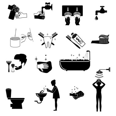 Sıhhi tesisat ve banyo Icons set
