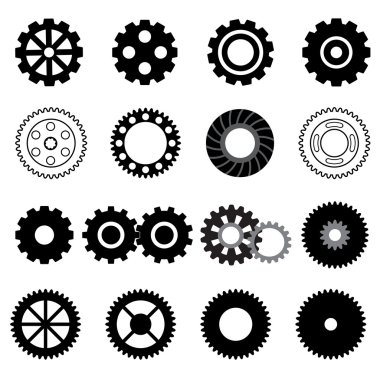 gearwheel mekanizması Icon set