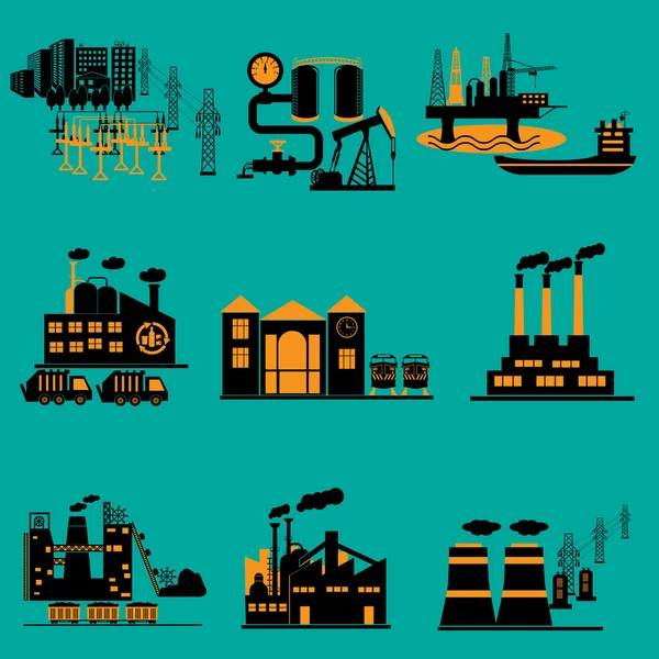 Pictogrammen van de macht van de elektriciteit — Stockvector