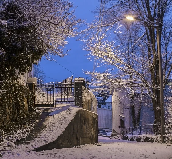 Pueblo de invierno noruego Imagen De Stock