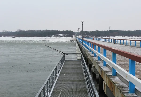 Palanga bridge in winter — Stock Photo, Image