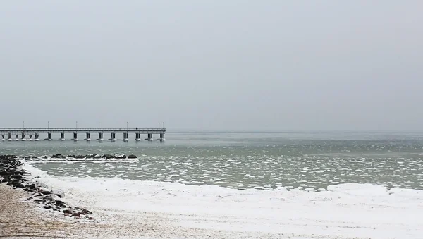 Palanga-Brücke im Winter — Stockfoto