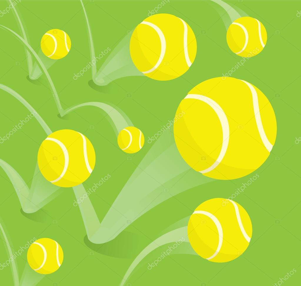 Lots of tennis balls bouncing Stock Vector Image by ©Curvabezier 103375040