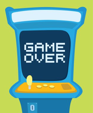 ileti üzerinde gösterilen oyun arcade makinesi
