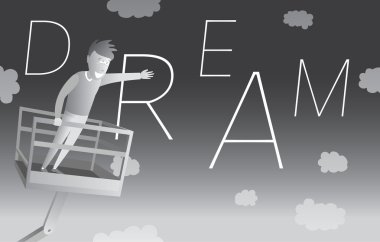 adam bir flyng hayal yakalamak