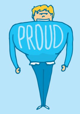 Man very proud of himself clipart