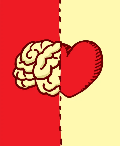 理性と情熱との困難な選択 — ストックベクタ