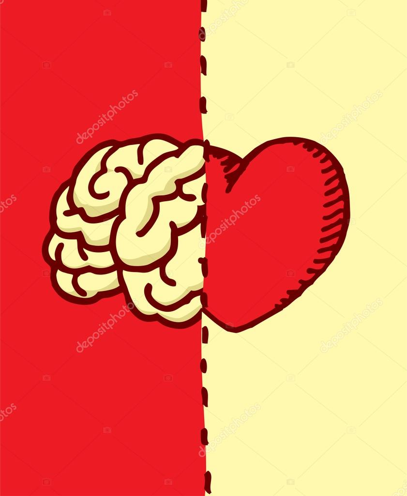 Difficult choice between reason and passion Stock Vector Image by  ©Curvabezier #54080129