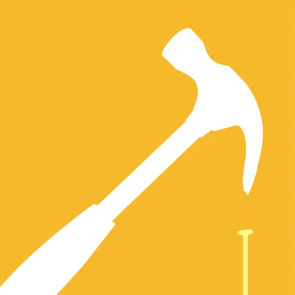 Failure or using a hammer incorrectly — Stock Vector