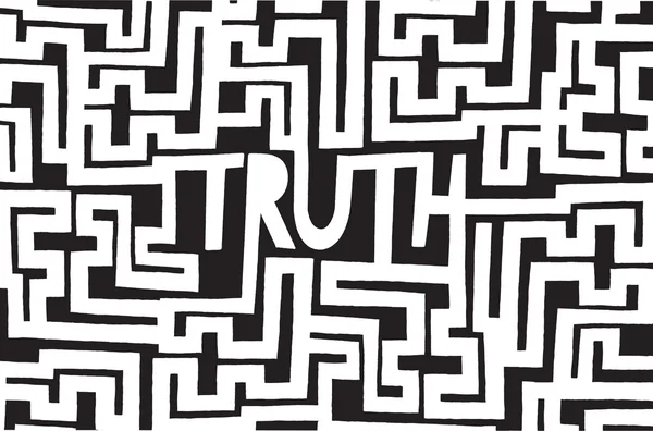 Complex truth as an intrincated maze — Stock Vector