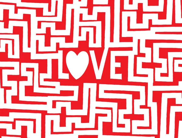 L'amour est un labyrinthe complexe — Image vectorielle