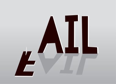 İle düşmüş mektup işareti kavramı başarısız