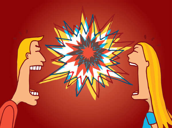 Пара ссор или обсуждение горячих споров
