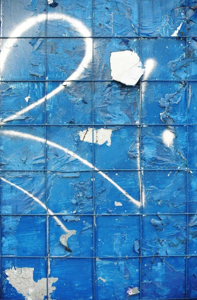 Quadrado pintura textura grade colagem na parede erodida — Fotografia de Stock