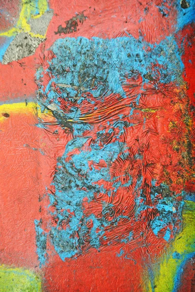 Pintura de textura de collage de fondo aleatorio en pared erosionada — Foto de Stock