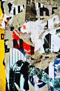 Rasgele arka plan kolaj kağıt dokusu aşınmış duvar