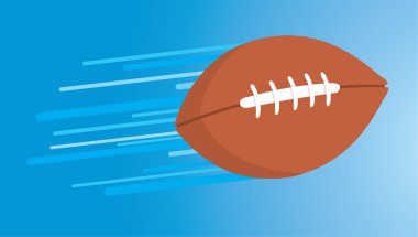 Amerikan futbolu atılmış ve kayan hızlı