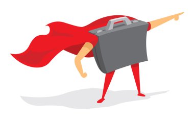 İş süper kahraman olarak portföy ayakta