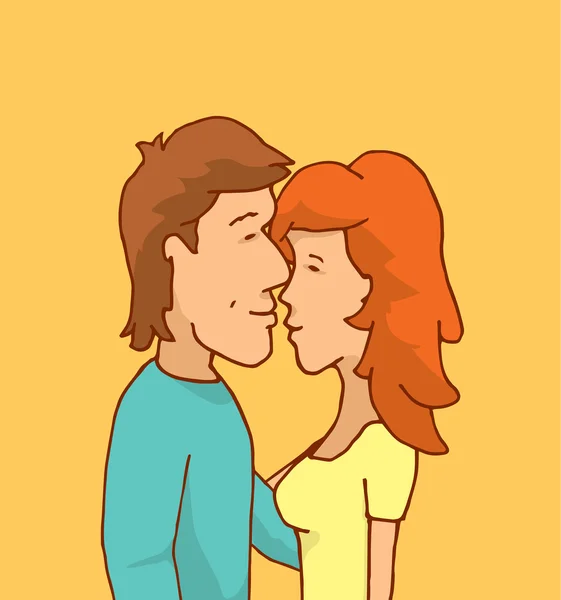 Arról, hogy kiss szoros pár — Stock Vector