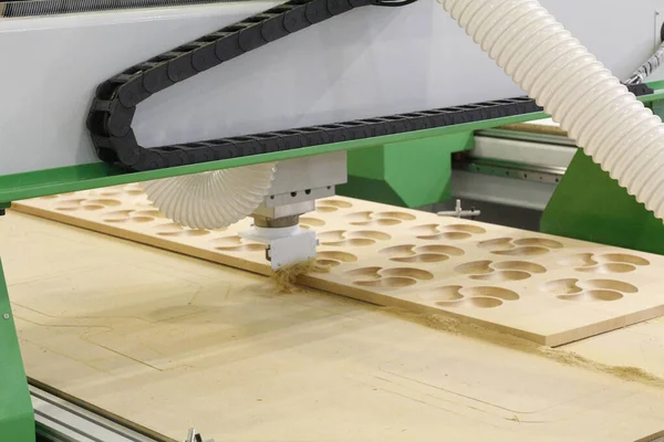 Cnc Değirmen Makinesi Şleme Oyma Kurulumu Cnc Marangozluk Makinesi Parçaların — Stok fotoğraf
