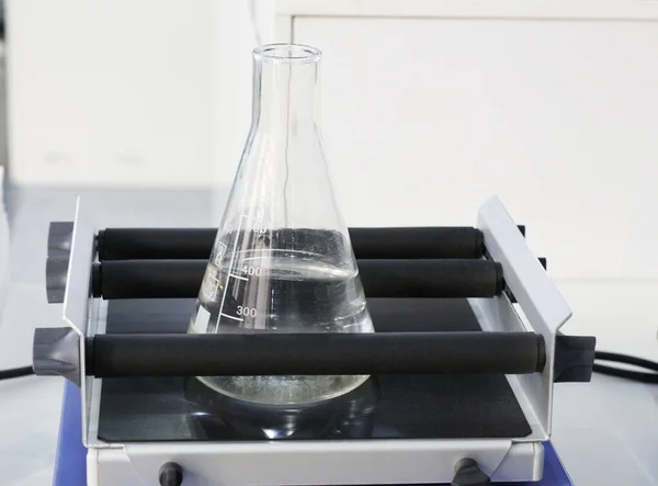 Provette Palloni Vetreria Laboratorio Attrezzature Chimiche Laboratorio Flasks Sono Attrezzature — Foto Stock