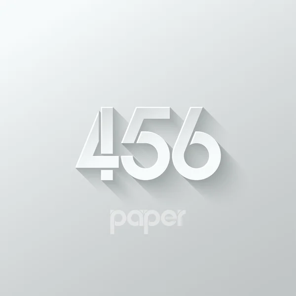 Número cuatro 4 cinco 5 seis 6 juego de papel logo — Vector de stock