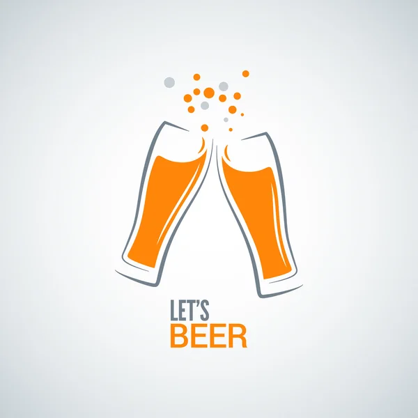 Bier glas splash design vector achtergrond — Stockvector