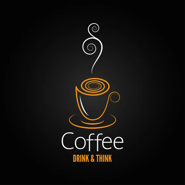 Koffie beker abstracte sierlijke ontwerp achtergrond — Stockvector