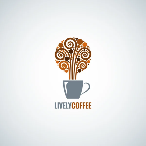 Café taza diseño concepto fondo — Vector de stock