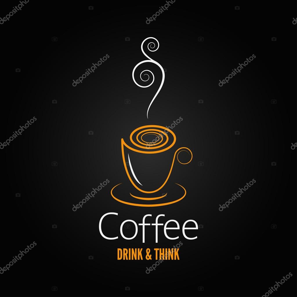 Latar belakang kopi cup abstrak desain ornamen — Stok Vektor