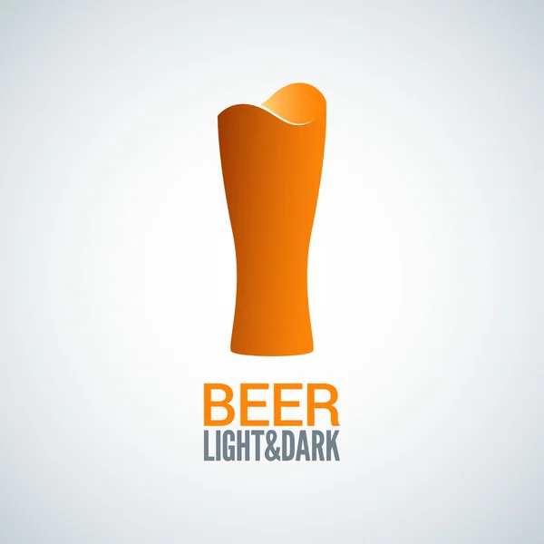 Bierglas Logo Design Vektor Hintergrund — Stockvektor