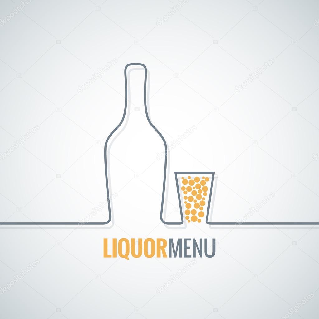Liquor bottle glass shot design vector background 10 eps