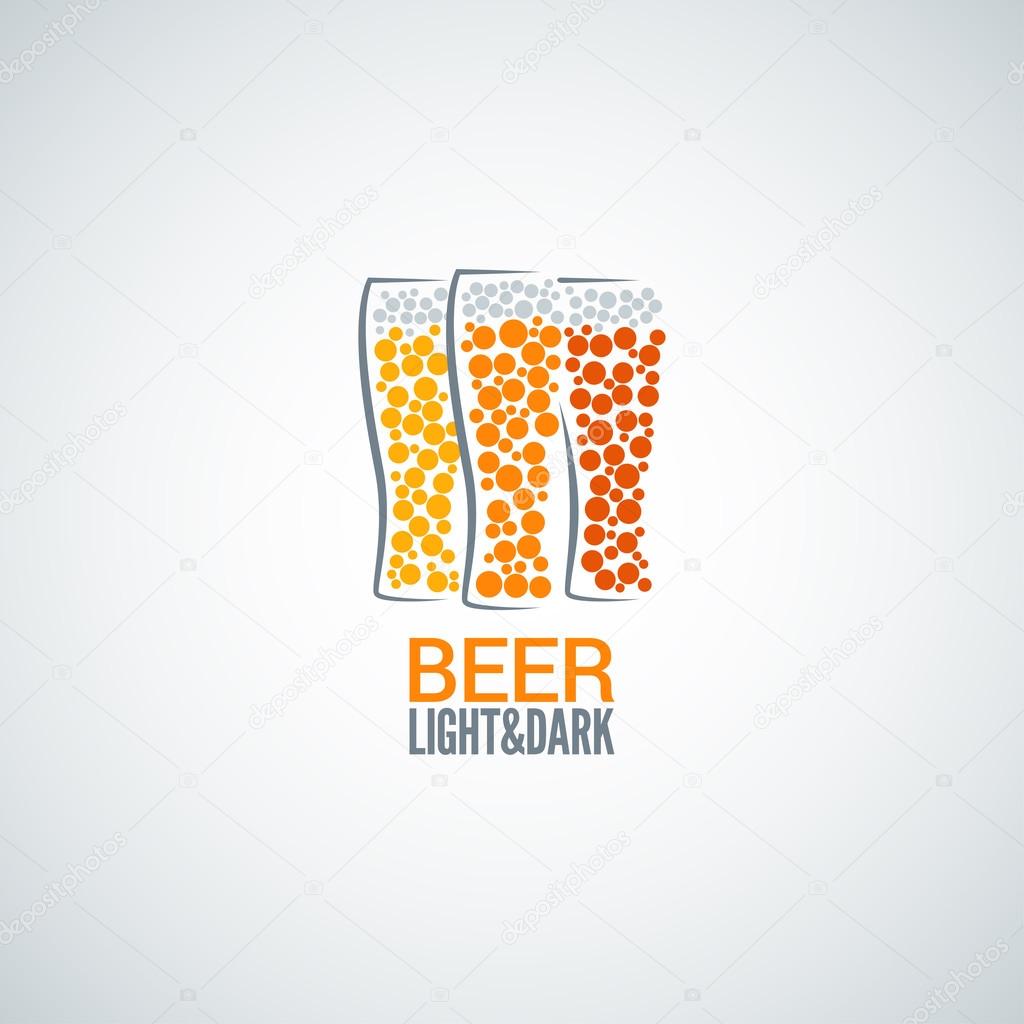 Beer glass logo design vector background Stock Vector Image by