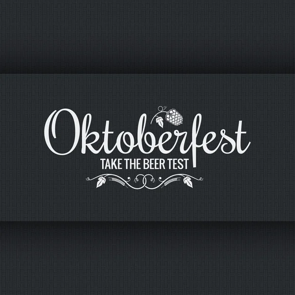 Oktoberfest vintage logotipo design fundo —  Vetores de Stock