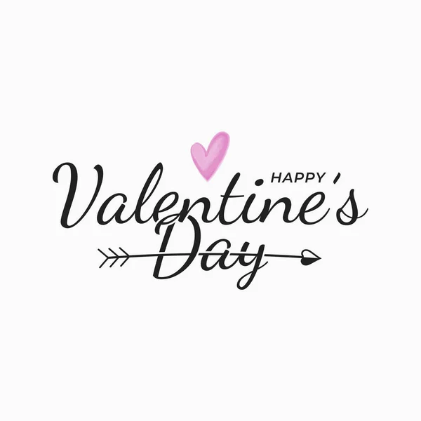 Carta vintage del día de San Valentín sobre fondo blanco — Vector de stock