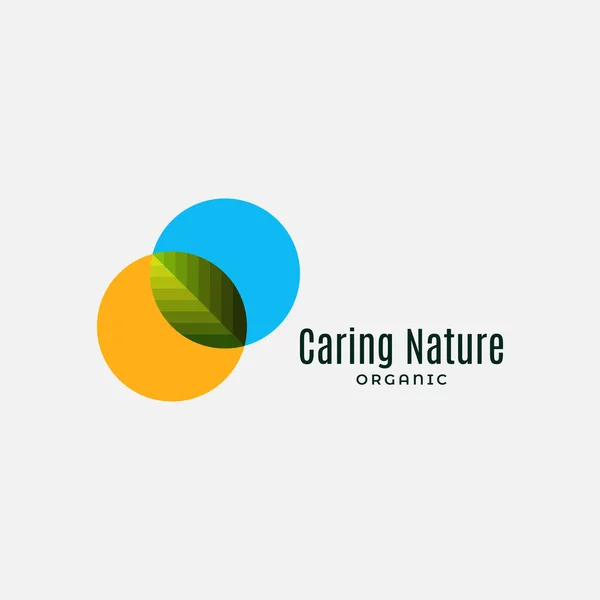 Οργανικό οικολογικό λογότυπο σε λευκό φόντο — Διανυσματικό Αρχείο