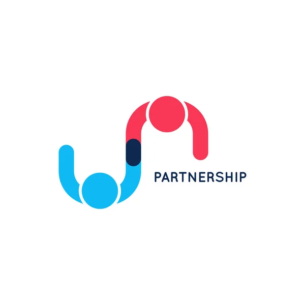 Логотип партнерського бізнесу. Логотип командної роботи на білому — стоковий вектор