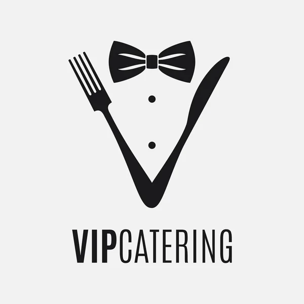 Logo vidličky a nože. Catering koncept na bílém — Stockový vektor