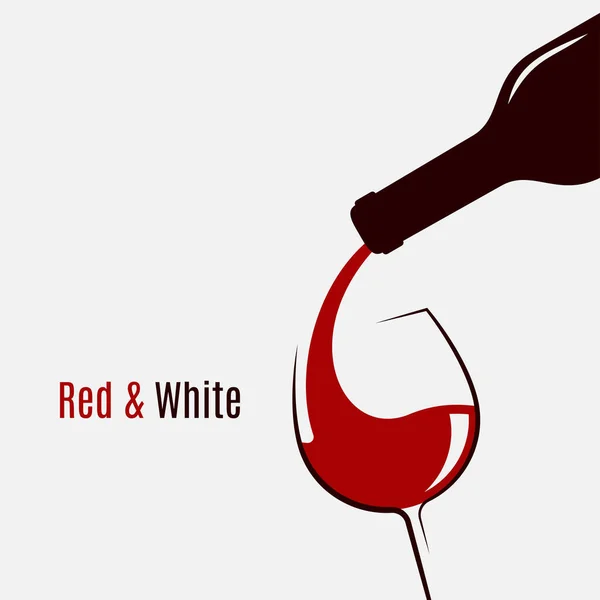 Logo bouteille de vin. Verre à vin et bouteille sur blanc — Image vectorielle