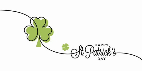 Patrick dagkaart. De banier van Saint Patrick 's dag — Stockvector