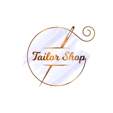 Beyaz arkaplanda iğne dikme suluboya logosu