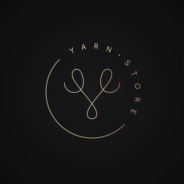 Logo Y. Logo příze na černém pozadí Royalty Free Stock Ilustrace