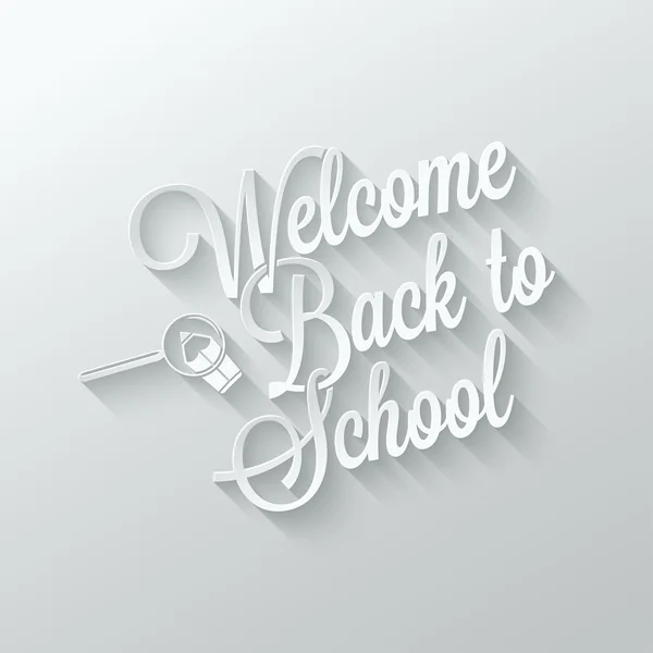 Back to school paper cut lettering background — Stock Vector