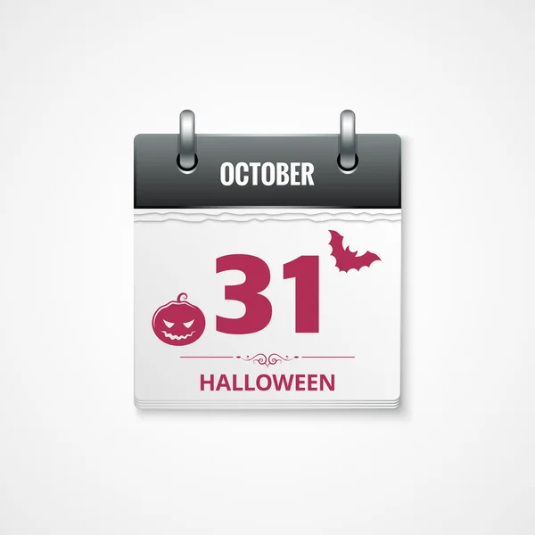 Calendario di Halloween sfondo — Vettoriale Stock