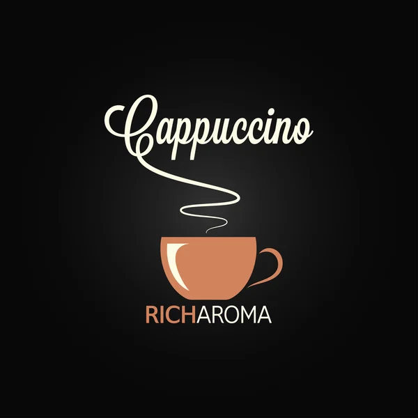 Cappuccino cup menu design background — Stock Vector