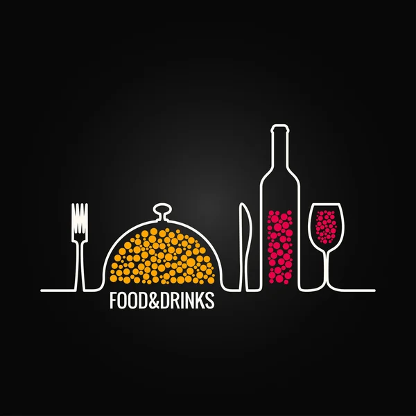 Еда и напитки фон меню — стоковый вектор