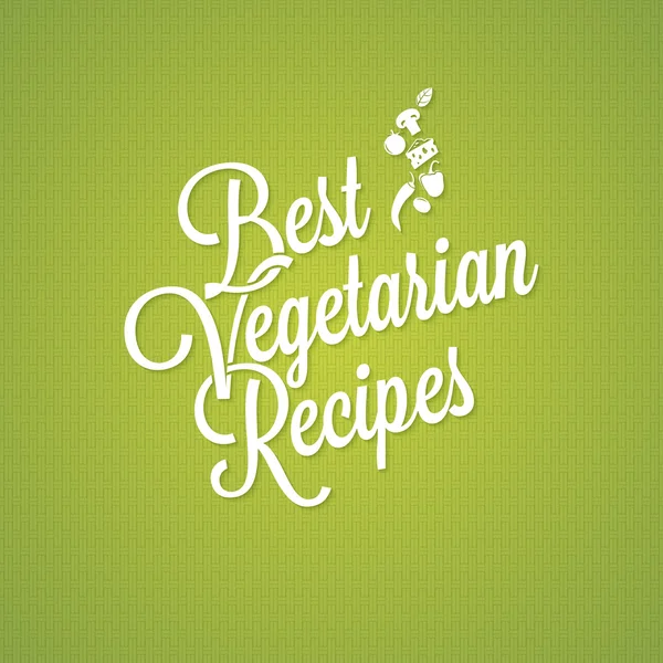 Vegetarian food vintage lettering background — Stock Vector