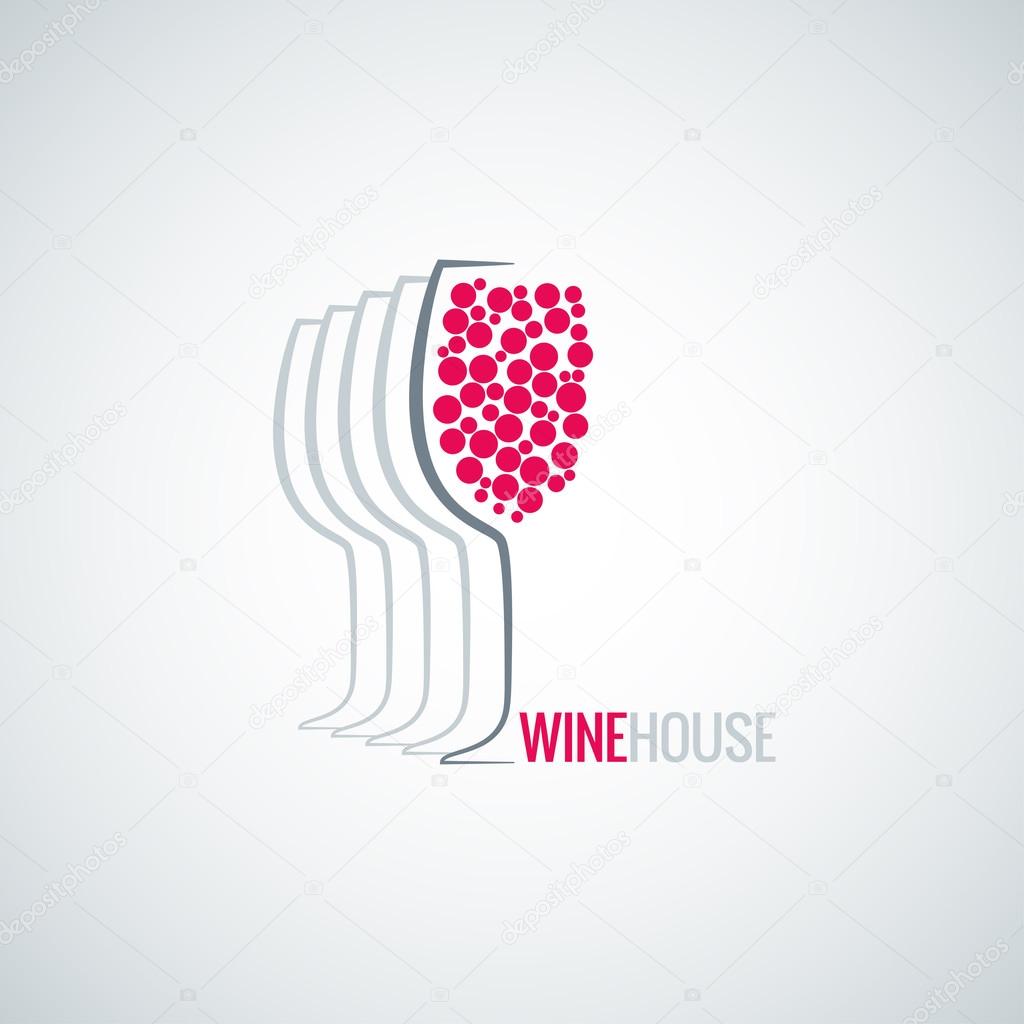 wine glass abstract background