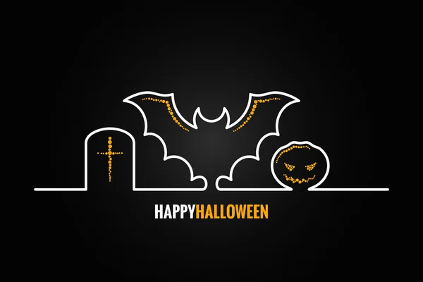 Halloween citrouille chauve-souris conception fond — Image vectorielle